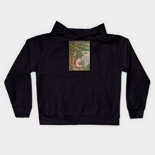 Stomach Admiring Nature's Beauty Kids Hoodie